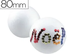 Boule styropor à décorer diamètre 80mm