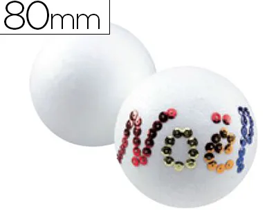 Boule styropor à décorer diamètre 80mm
