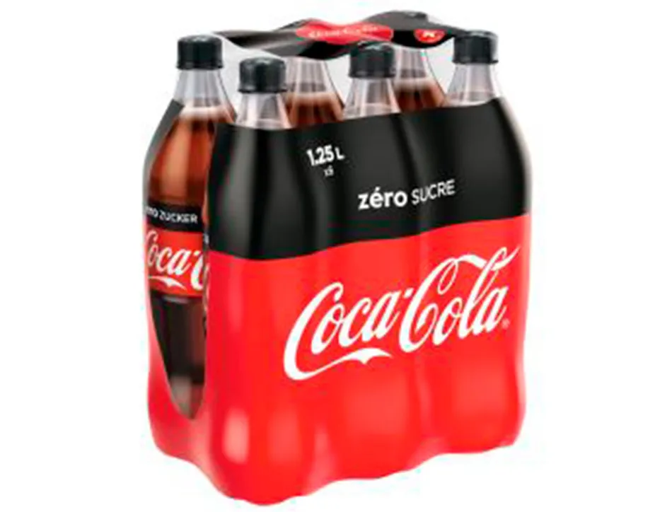 Bouteille coca cola zero pet 1,25l/6