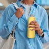 Bouteille isotherme antartik acier inoxydable sans bpa 500ml coloris jaune