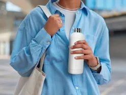 Bouteille isotherme antartik acier inoxydable sans bpa 500ml coloris blanc