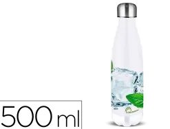 Bouteille isotherme 500ml "citron" en acier inoxidable chaud 12h /froid 24h incassable