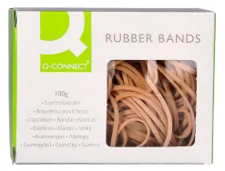 Bracelet caoutchouc q-connect n.15 150x3mm boîte fenêtre de 100g