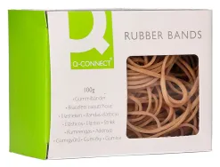 Bracelet caoutchouc q-connect n.12.5 125x9mm boîte fenêtre 100g