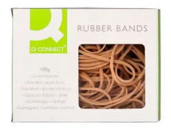 Bracelet caoutchouc q-connect n.12.5 125x9mm boîte fenêtre 100g