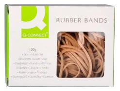 Bracelet caoutchouc q-connect n.10 100x2mm boîte fenêtre 100g