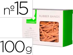 Bracelet caoutchouc q-connect n.15 150x2mm boîte fenêtre 100g