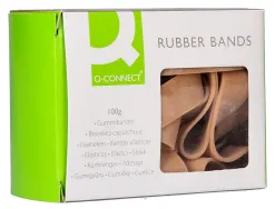 Bracelet caoutchouc q-connect n.15 150x10mm boîte fenêtre de 100g
