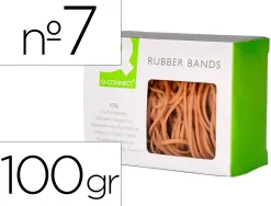 Bracelet caoutchouc q-connect n.7 70x2mm boîte fenêtre 100g