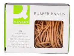 Bracelet caoutchouc q-connect n.7 70x2mm boîte fenêtre 100g