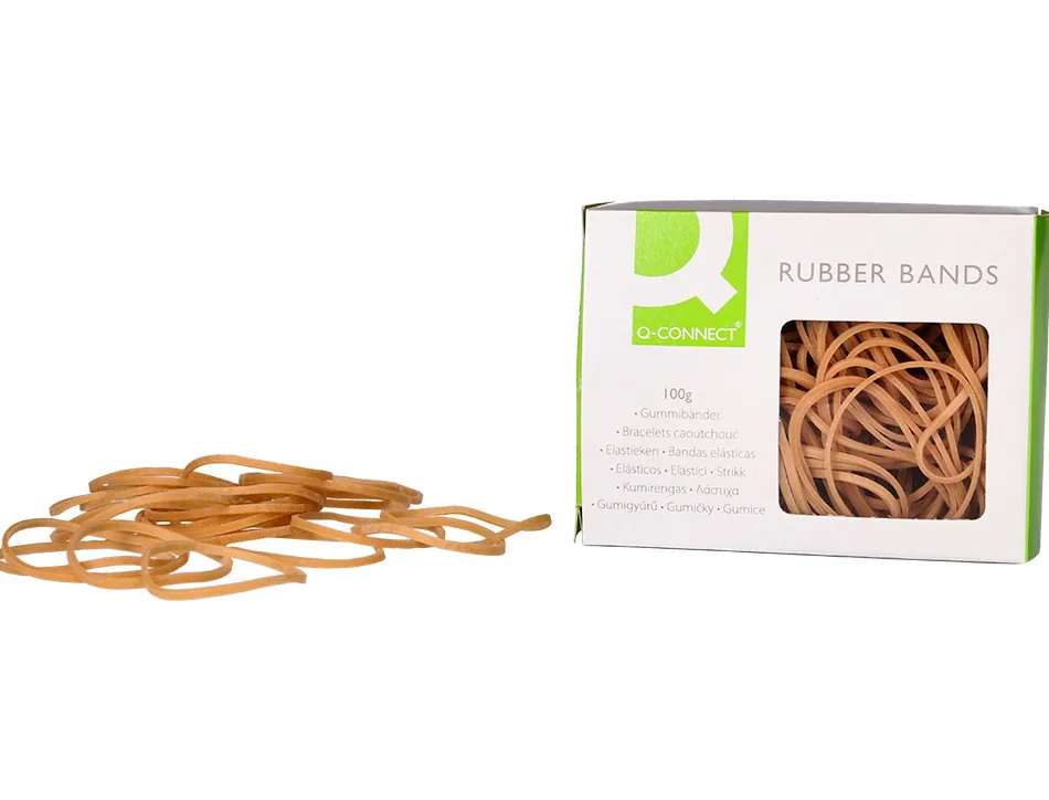 Bracelet caoutchouc q-connect n.6 60x2mm boîte fenêtre 100g