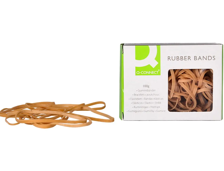 Bracelet caoutchouc q-connect n.33 90x3mm boîte fenêtre 100g