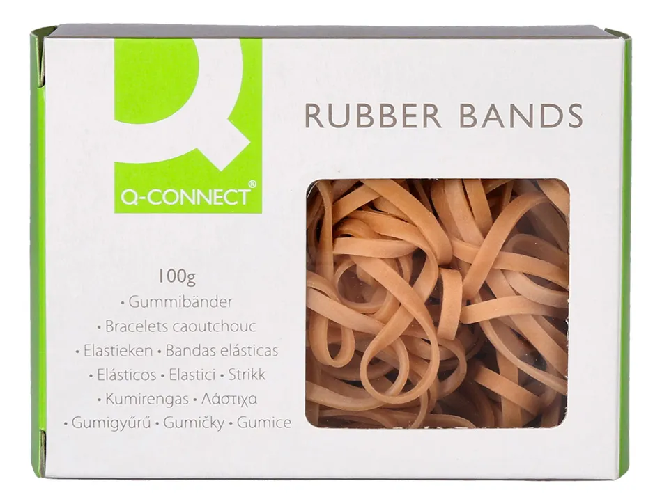 Bracelet caoutchouc q-connect n.33 90x3mm boîte fenêtre 100g