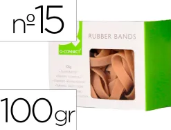 Bracelet caoutchouc q-connect n.15 150x9mm boîte fenêtre 100g
