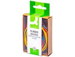Bracelet caoutchouc q-connect 4mm et 80mm coloris assortis boîte distributrice 15g