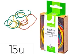 Bracelet caoutchouc q-connect 4mm et 80mm coloris assortis boîte distributrice 15g