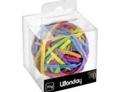 Bracelet caoutchouc wonday coloris fluo assortis balle 70g