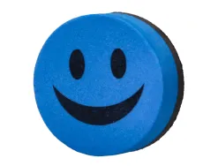 Brosse magnetique liderpapel rond sourire feutre effacage a sec tous tableaux blancs coloris assortis