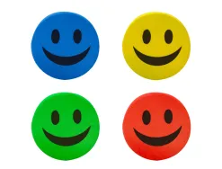 Brosse magnetique liderpapel rond sourire feutre effacage a sec tous tableaux blancs coloris assortis
