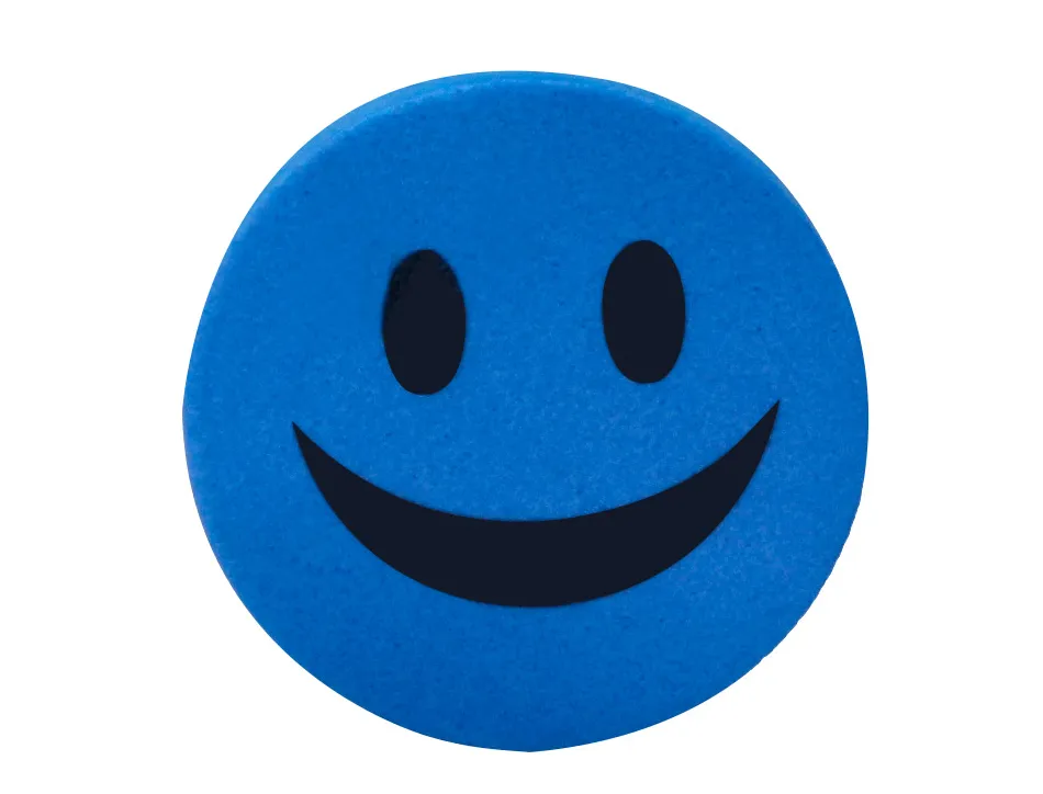 Brosse magnetique liderpapel rond sourire feutre effacage a sec tous tableaux blancs coloris assortis