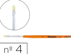 Brosse plate cléopâtre nº4 soie de porc bois fsc vernis protecteur
