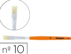 Brosse plate cléopâtre nº10 soie de porc bois fsc vernis protecteur