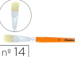 Brosse plate cléopâtre nº14 soie de porc bois fsc vernis protecteur
