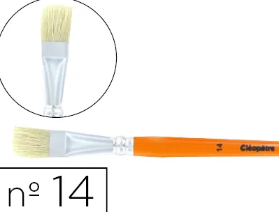 Brosse plate cléopâtre nº14 soie de porc bois fsc vernis protecteur