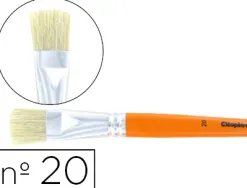 Brosse plate cléopâtre nº20 soie de porc bois fsc vernis protecteur