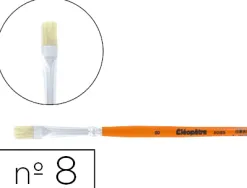 Brosse plate cléopâtre nº8 soie de porc bois fsc vernis protecteur