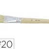 Brosse plate o'color poils soie porc nº20 virole aluminium manche bois naturel lot 10 unites