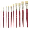 Brosse plate pinselfabrik soie de porc nº16 virole fer blanc nickelé lot 10 unités