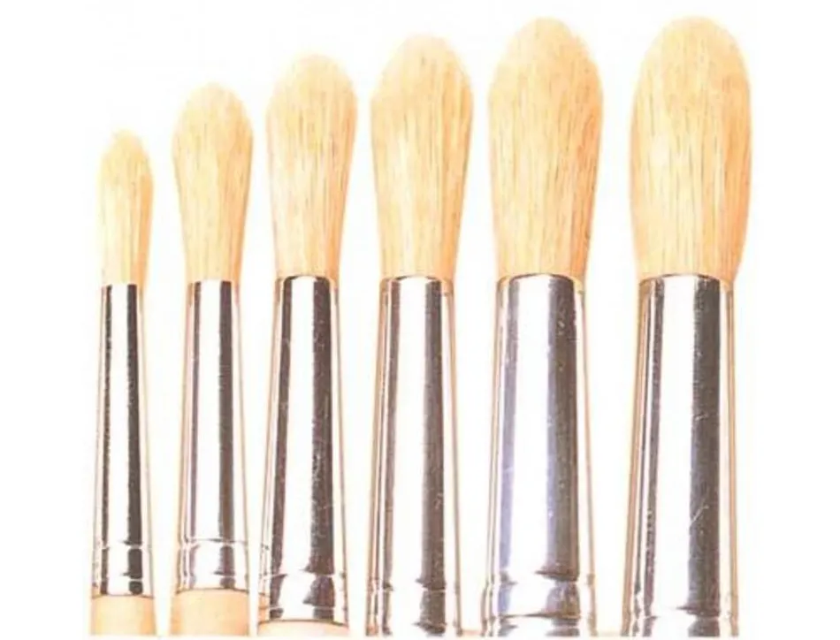 Brosse ronde o'color poils soie blanche n 10 utilisation scolaire lot 10 unites