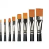 Brosses poils synthetiques plates n 10 pour peinture acrylique virole en alu lot de 10 unites