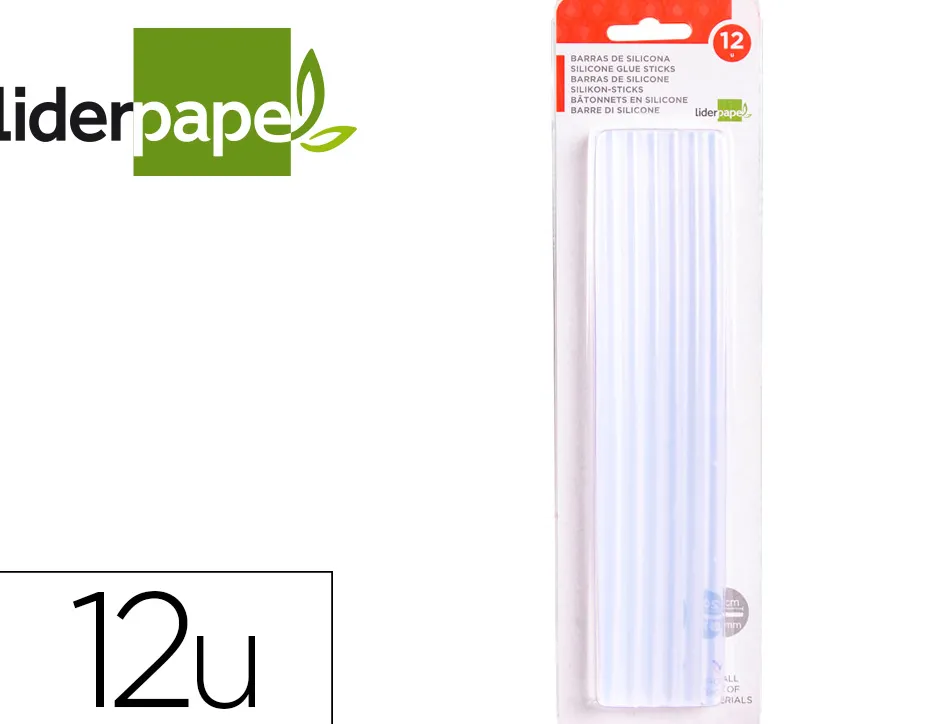 Bâton de colle liderpapel 7x200mm blister de 12 unités