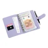 Budget planner viquel a5 pu 190x130x30mm fermeture aimantee coloris assortis aleatoire parme ou turquoise