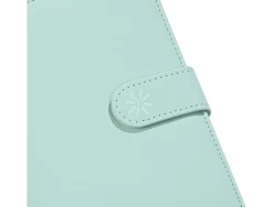 Budget planner viquel a5 pu 190x130x30mm fermeture aimantee coloris assortis aleatoire parme ou turquoise