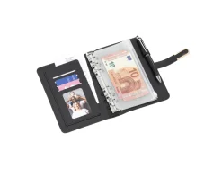 Budget planner viquel a5 pu 190x130x30mm fermeture aimantee coloris noir