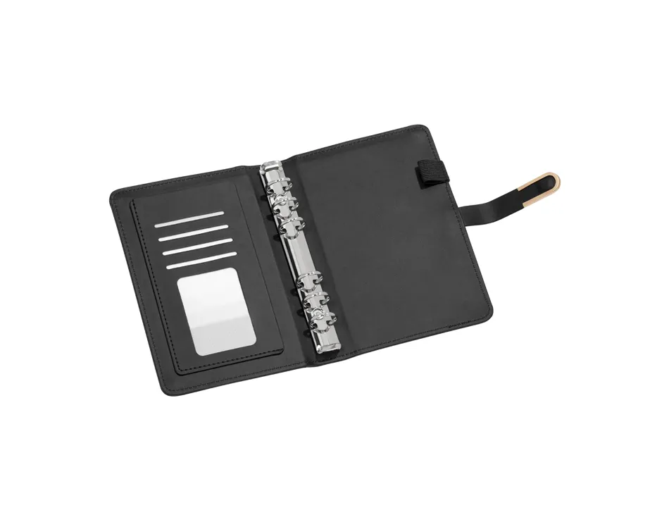 Budget planner viquel a5 pu 190x130x30mm fermeture aimantee coloris noir