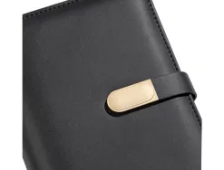 Budget planner viquel a5 pu 190x130x30mm fermeture aimantee coloris noir