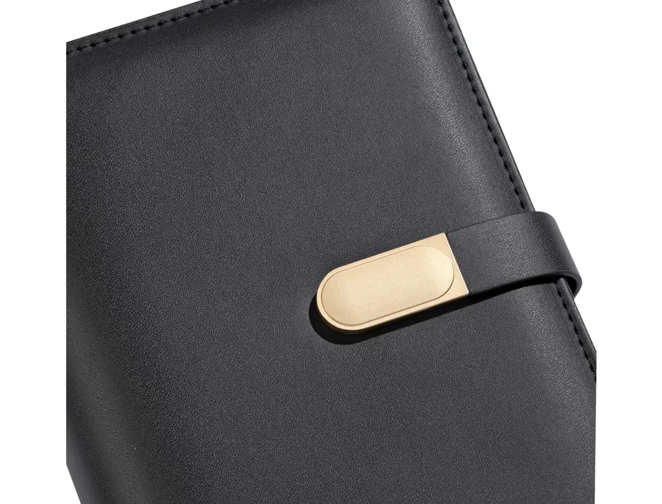 Budget planner viquel a5 pu 190x130x30mm fermeture aimantee coloris noir