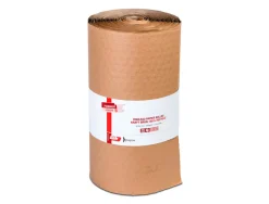Bulle papier gpv kraft recycle 2 couches 200gr rouleau 0,35x10m coloris brun