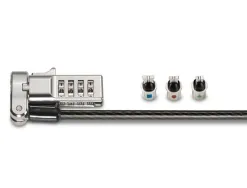 Cable de securite kensington universel 3 en 1 a combinaison reinitialisable