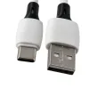 Cable q-connect usb-a vers usb-c pvc longueur 1m coloris blanc