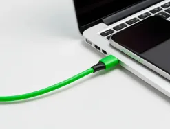 Cable q-connect usb-c vers usb-c pvc longueur 1m coloris vert