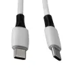 Cable q-connect usb-c vers usb-c pvc longueur 1m coloris blanc