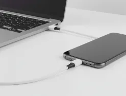 Cable q-connect usb-c vers usb-c pvc longueur 1m coloris blanc