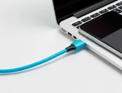 Cable q-connect usb-c vers usb-c pvc longueur 1m coloris bleu