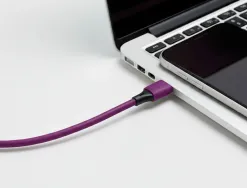 Cable q-connect usb-c vers usb-c pvc longueur 1m coloris violet