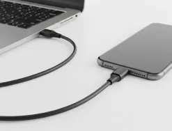 Cable q-connect usb-c vers usb-c pvc longueur 2m coloris noir